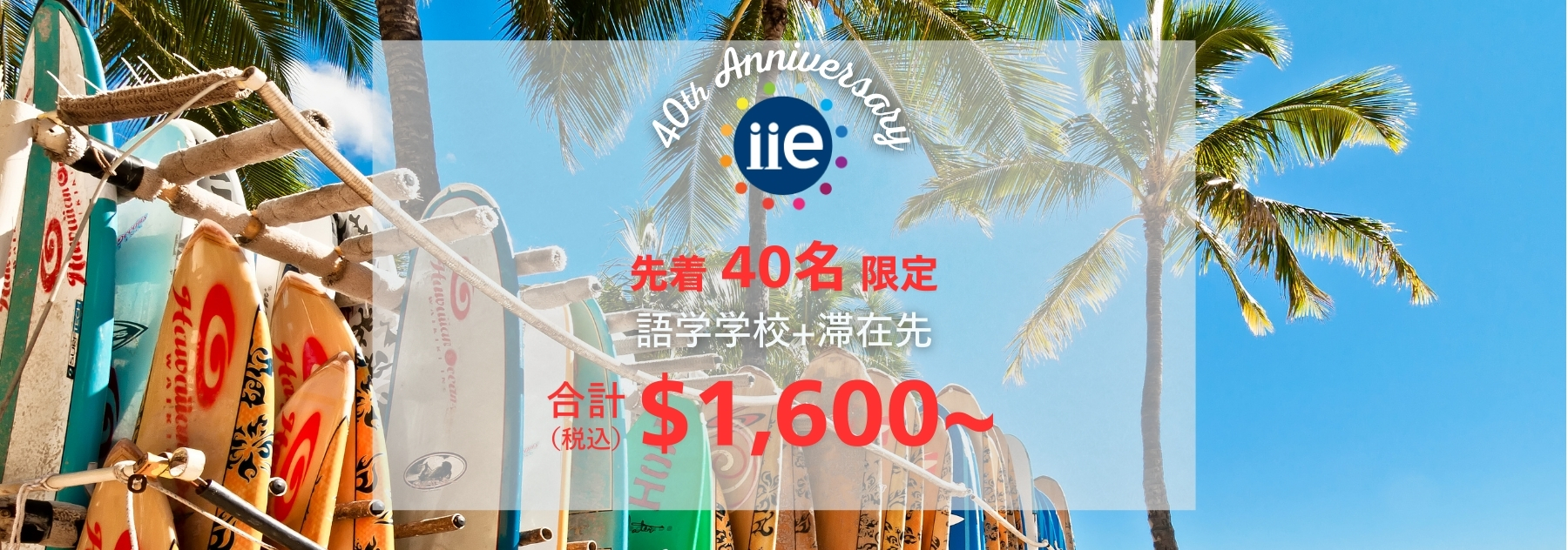 IIE 40周年記念キャンペーン